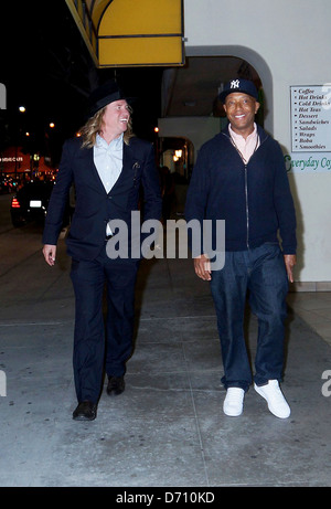 Val Kilmer e Russell Simmons celebrità frequentare il Urs Fischer: Letti & problema mostra di pittura presso la Gagosian Gallery Foto Stock