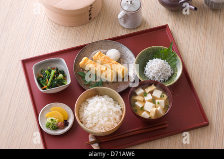 Tradizionale colazione giapponese Foto Stock