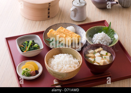 Tradizionale colazione giapponese Foto Stock