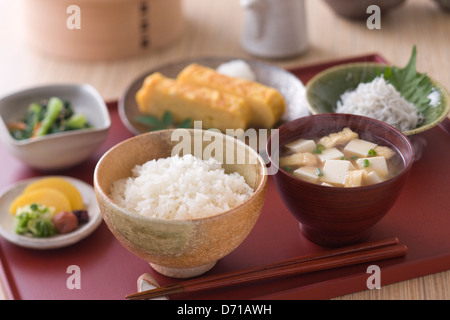 Tradizionale colazione giapponese Foto Stock