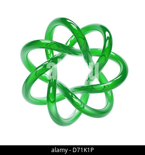 Toro verde isolato su bianco Foto Stock