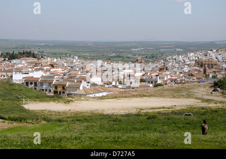 La città di Antequera skyline della provincia di Malaga Spagna Foto Stock