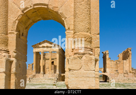 Le rovine romane, Sbeitla, Tunisia Foto Stock