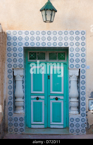 Casa tradizionale nella vecchia medina, Tozeur, Tunisia Foto Stock