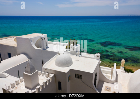 Villa sulla spiaggia, Hammamet, Tunisia Foto Stock