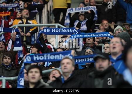 Hoffenheim ventole, febbraio 17, 2013 - Calcio : Bundesliga match tra TSG 1899 Hoffenheim 0-1 VfB Stoccarda a Rhein-Neckar-Arena a Sinsheim (Germania). (Foto di AFLO) Foto Stock