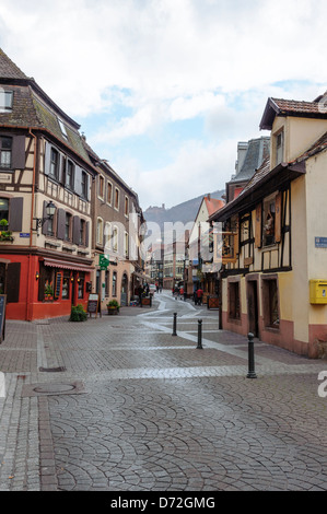 Ribeauville, Francia scena cittadina Foto Stock