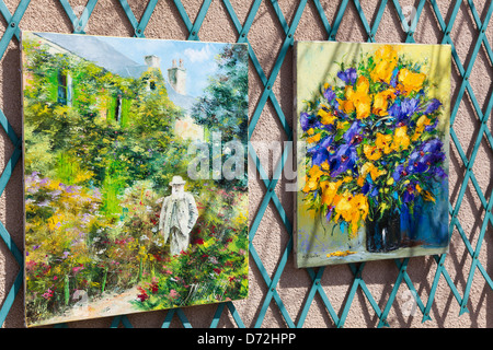 La pittura a Giverny, Haute Normandie, Francia Foto Stock