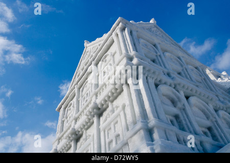 Sculture di Neve a Snow Festival, Sapporo, Hokkaido, Giappone Foto Stock