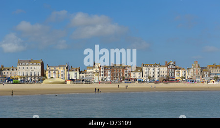 La Esplanade Weymouth beach lungomare Dorset England Regno Unito Foto Stock