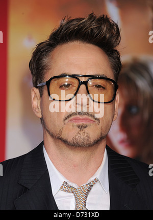 BOBERT DOWNEY JNR noi attore di cinema a la premiere di Iron Man 3 in aprile 2013. Foto di Jeffrey Mayer Foto Stock