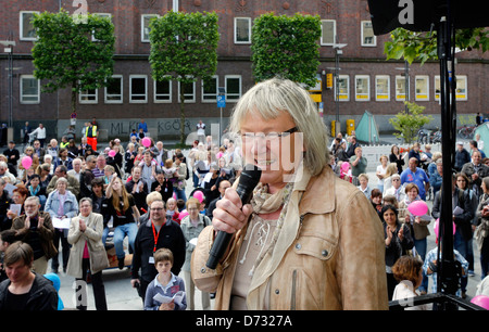 Bochum, Germania, cantare Giorno della canzone, Bochum il principale evento presso la piazza del Municipio Foto Stock