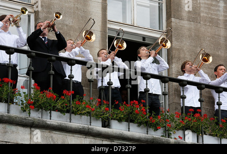 Bochum, Germania, cantare Giorno della canzone, Bochum il principale evento presso la piazza del Municipio Foto Stock