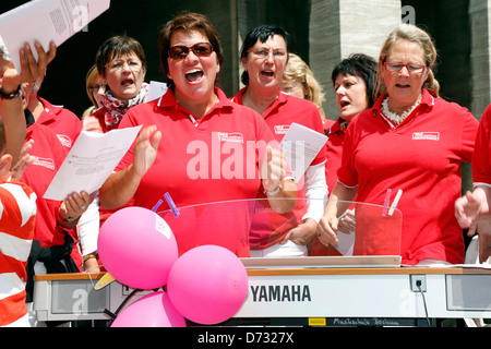 Bochum, Germania, cantare Giorno della canzone, Bochum il principale evento presso la piazza del Municipio Foto Stock