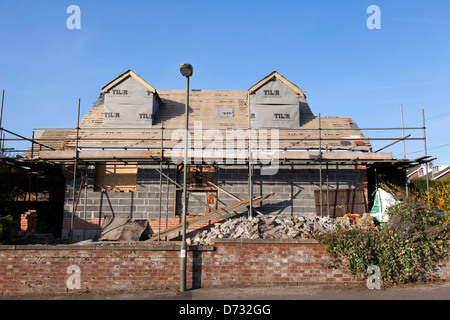 Una nuova casa costruita nel Regno Unito Foto Stock