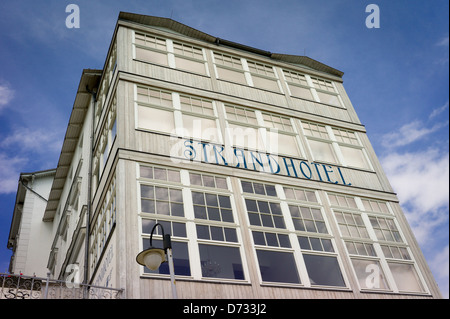 Sassnitz, Germania, il beach hotel sul lungomare su Ruegen Foto Stock