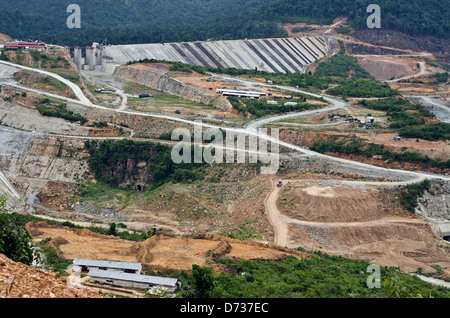 Tatai diga idroelettrica costruzione Koh Kong provincia,Cambogia Foto Stock