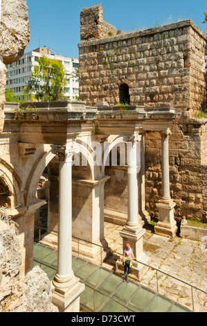 La Porta di Adriano, Antalya, Mediterraneo, Turchia Foto Stock