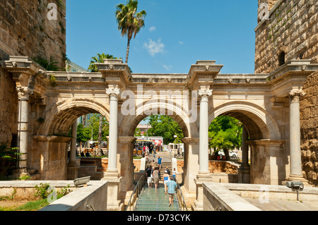 La Porta di Adriano, Antalya, Mediterraneo, Turchia Foto Stock