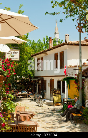 Scena di strada in Sirince, Izmir, Turchia Foto Stock