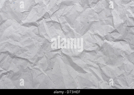 Riassunto dettagliato imballaggio grigio carta sgualcita texture Foto Stock
