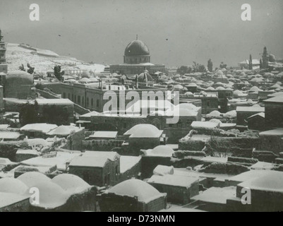 Gerusalemme sotto neve Foto Stock