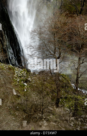 Nascita del fiume motivo, Cantabria, SPAGNA Foto Stock