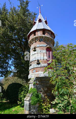 Colombier (colomba-cote) in terreno de La Seigneurie giardini, maggiore Sark, Sark, il Baliato di Guernsey, Isole del Canale Foto Stock