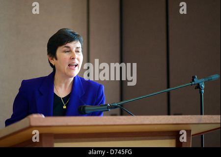 Frida Ghitis su "Prospettive sul Medio Oriente". 2013 Teach-In su Israele, ospitato da "l'Israele Comitato di Santa Barbara Foto Stock