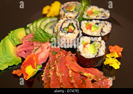 -Il cibo giapponese- Makis. Foto Stock