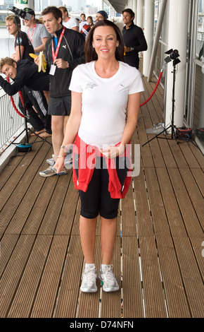 Michelle Heaton Virgin Active Triathlon di Londra presso l'ExCeL di Londra centro di convenzione di Londra, Inghilterra - 30.07.11 Foto Stock