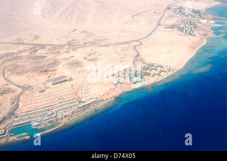 Aerophotography Hurghada, Mar Rosso, Egitto, Africa Foto Stock