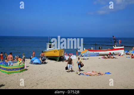 Rewal (Rewahl), spiaggia, mar Baltico Pomerania, Polonia Foto Stock