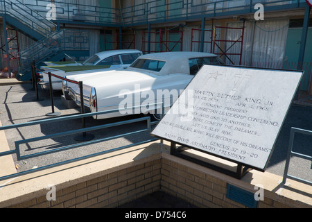 Il Lorraine Motel, Memphis, Tennessee, Stati Uniti d'America dove leader dei diritti civili Martin Luther King è stato ucciso. Foto Stock