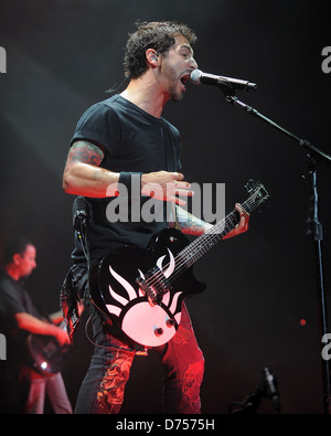 Sully Erna Godsmack esegue al Rockstar Energy Drink Mayhem Festival a Anfiteatro Cruzan West Palm Beach, Florida - Foto Stock