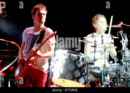 Matthew Bellamy dei Muse Lollapalooza Music Festival 2011 - Prestazioni - Day 1 Chicago, Illinois - 05.08.11 Foto Stock