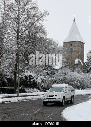 Le foto della neve in ed intorno a San Paolo Cray i paesi del capitale e dei sobborghi circostanti ha sperimentato il suo primo Foto Stock