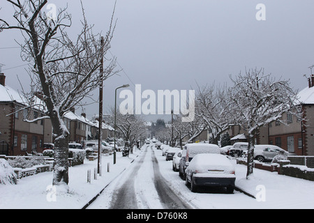 Le foto della neve in ed intorno a San Paolo Cray i paesi del capitale e dei sobborghi circostanti ha sperimentato il suo primo Foto Stock