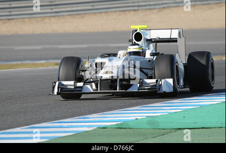 Pedro de la Rosa, ESP, Spagna, HRT F1 Team di F1 - Formula Uno - Prova - Jerez de la Frontera, Spagna - 07.02.12 Foto Stock