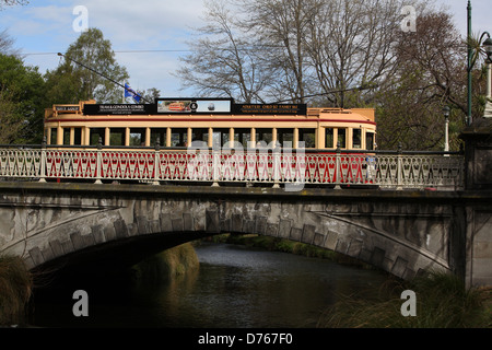 Tram di Christchurch Foto Stock