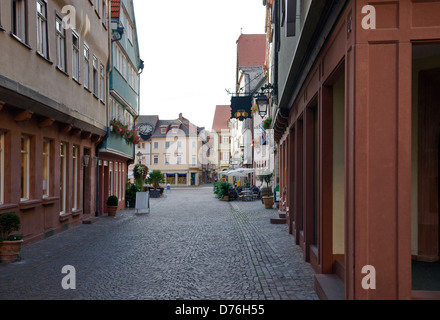 Dettaglio mostrante la Città Vecchia in Wertheim am Main (Germania Meridionale) Foto Stock