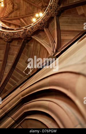 Vista interna di John Rylands Library di Manchester. Foto Stock