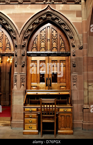 Vista interna di John Rylands Library di Manchester. Foto Stock