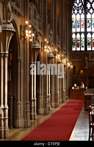 Vista interna di John Rylands Library di Manchester. Foto Stock