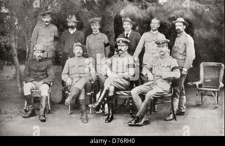 I membri della conferenza di pace che si è conclusa la Seconda guerra boera, 31 maggio 1902, a Melrose House, Pretoria, Transvaal Colonia, Foto Stock