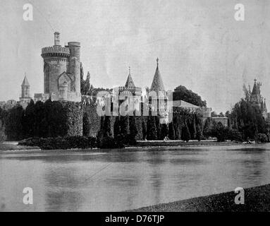 Autotype precoce del castello di Franzensburg, Laxenburg, Austria Inferiore, Austria, 1880 Foto Stock