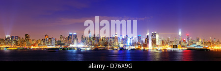 La città di New York il famoso skyline di Manhattan Foto Stock