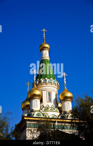 Chiesa russa di San Nicola il miracolo Maker in Sofia Bulgaria Foto Stock