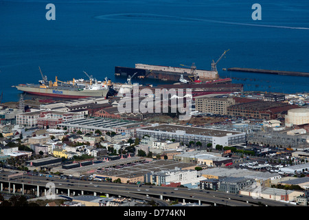 Fotografia aerea Pier 70 San Francisco California Foto Stock