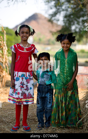 Bambini indiani Andhra Pradesh in India del Sud Foto Stock